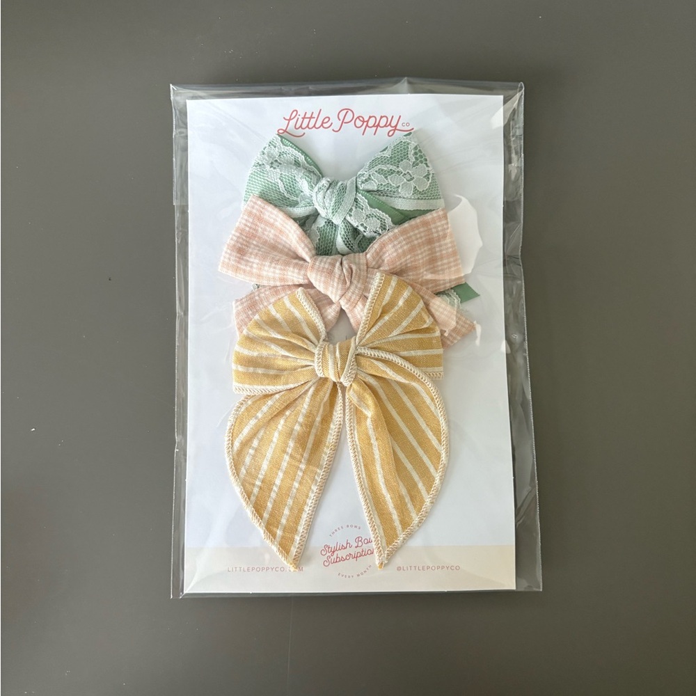 Little Poppy Pastel Bow Clip Set - NEW!